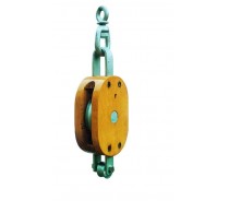 YJ051 REGULAR WOOD BLOCK SINGLE SHEAVE WITH SWIVEL EYE