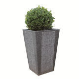 Outdoor Black Granite Garden Flower Planter (42134)