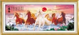 Eight Horses 3D Cross Stitch