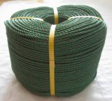 PE Twisted Rope, Green with Red (3 or 4 strands)