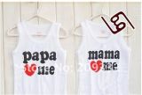 Baby New I Love Papa Mama Children′s Tank Tops Infants & Toddlers New T_Shirt