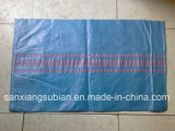 PP Woven Bag Blue with Red Strip for Poland