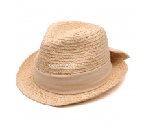 Factory supply wholesale raffia  straw  fedora hat