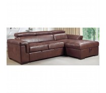 Brown Leather Advancend Storage Sofa