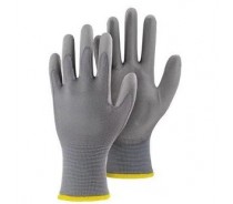 Grey Polyester PU Palm Coated Gloves