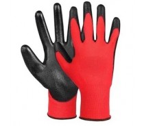 Black Nylon PU Palm Coated Gloves