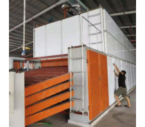 Continuous roller veneer dryer