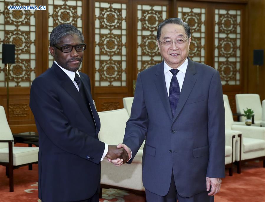 CHINA-EQUATORIAL GUINEA-YU ZHENGSHENG-MANGUE-MEETING (CN)